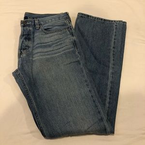 Hollister 32x34 Mens Boot Button Fly Jeans Light Wash Blue